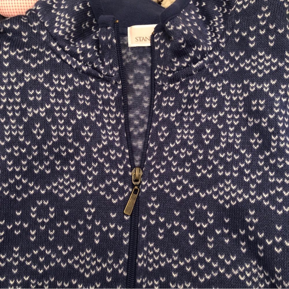 Stan Herman blue fleece lightweight jacket